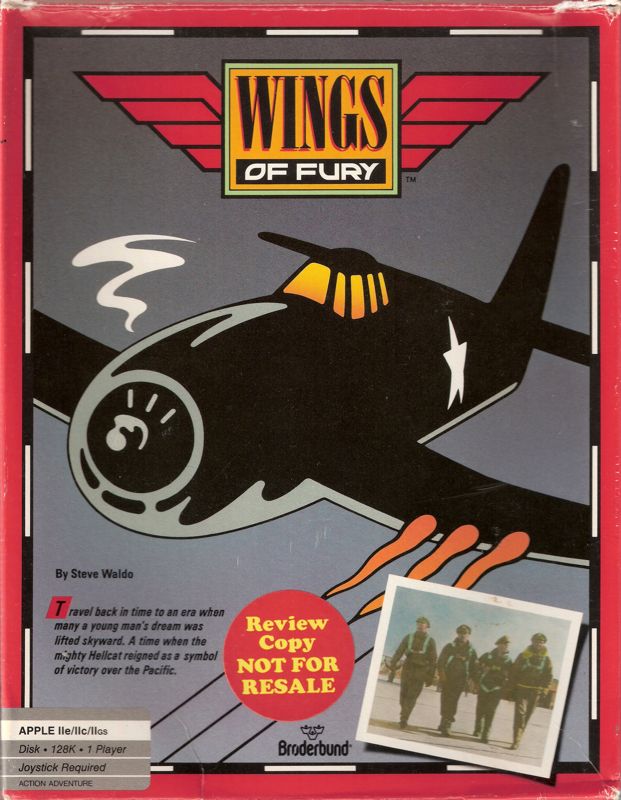 Wings of Fury box art for Commodore 64